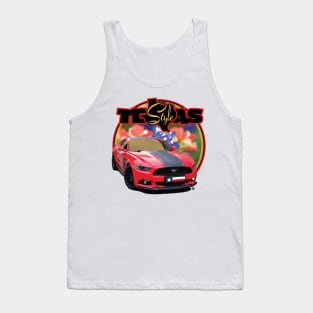 Texas Style Mustang Texas Flag Tank Top